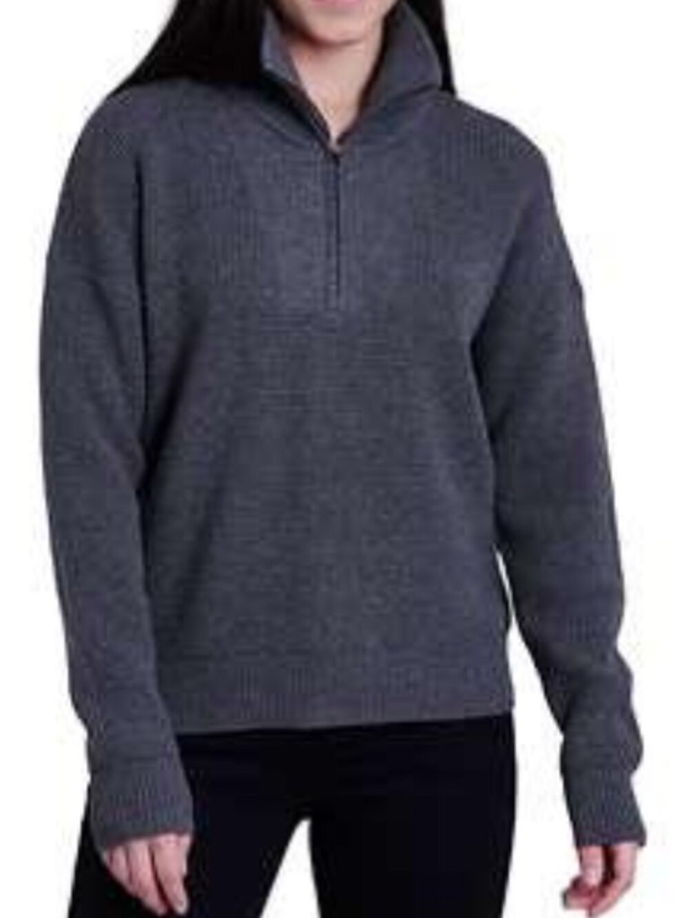 Women's Kuhl Norda 1/4 Zip Sweater - Charcoal